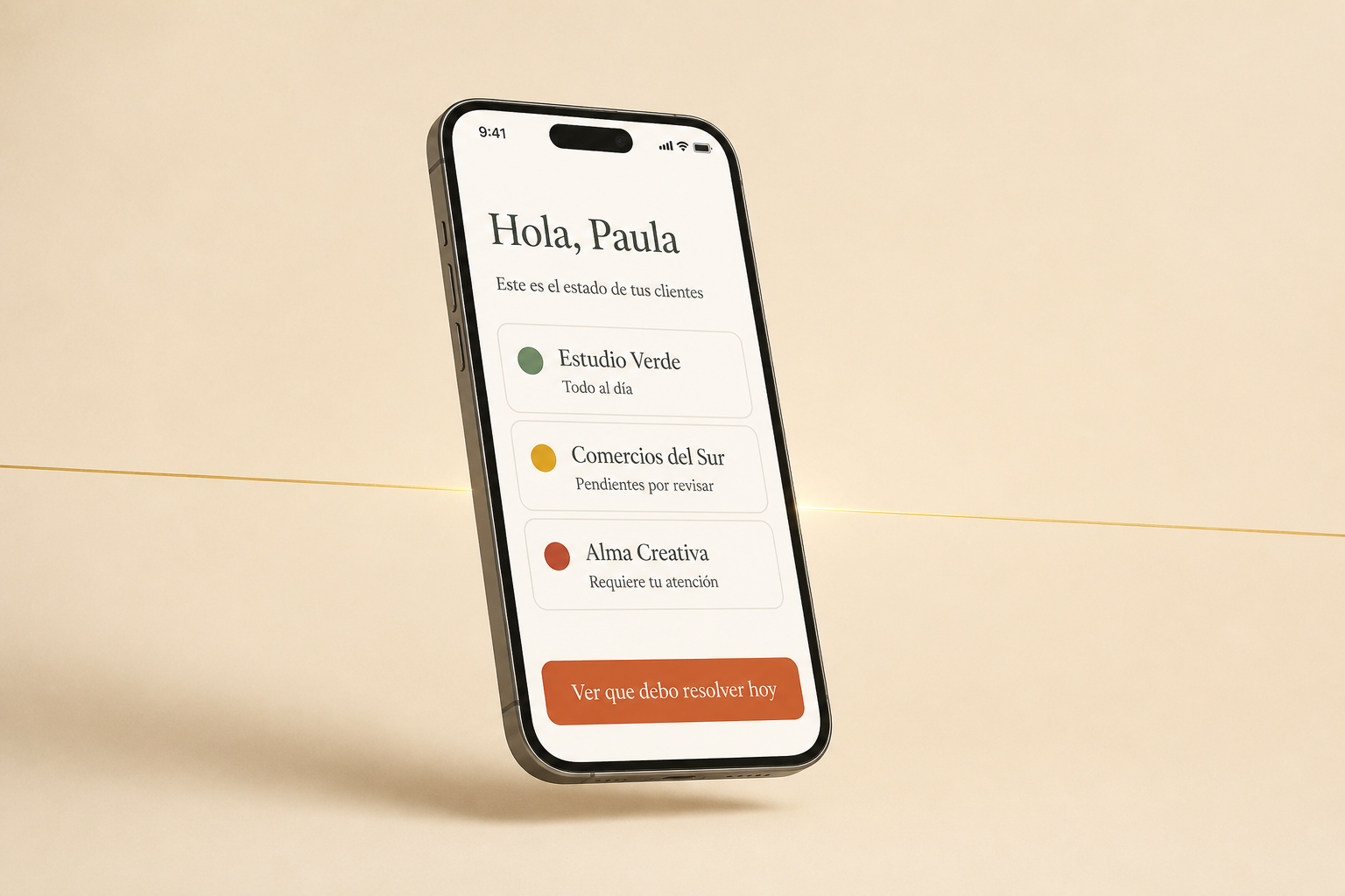 Helios en el celular: el estado de tus clientes en tres grupos
